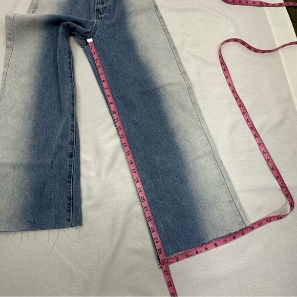 Adika size XS High Wide Leg Raw Hem Ankle Jeans - Picture 11 of 14